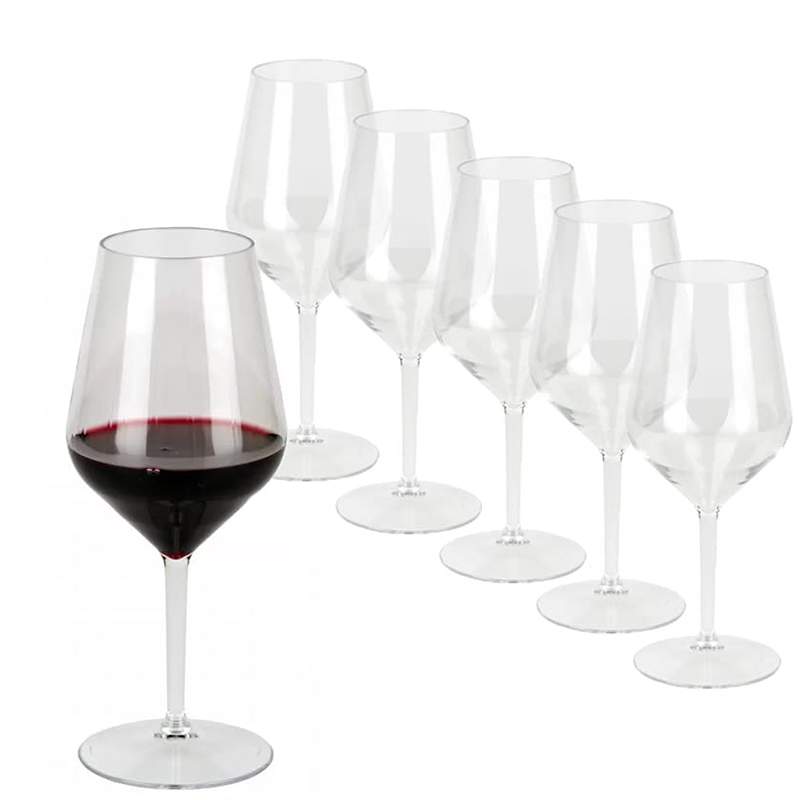 Set di 100 bicchieri da vino in plastica trasparente 20cl - Sparklers Club