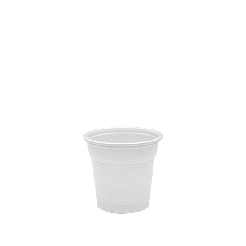 Bicchieri bianchi in plastica 80 ml per caffè