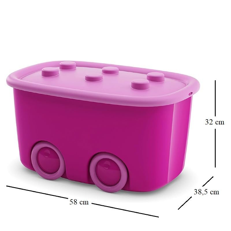 Contenitore per alimenti in plastica rosa/viola