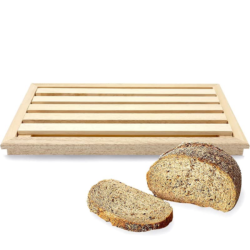 Tagliere pane in legno di faggio, misura 35,5x24x2 cm