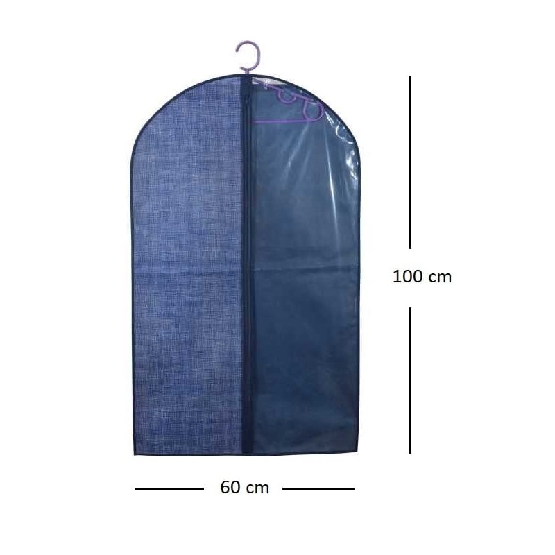 Custodia abito Porta abiti in TNT Blu 100x60 cm - 6 Pezzi
