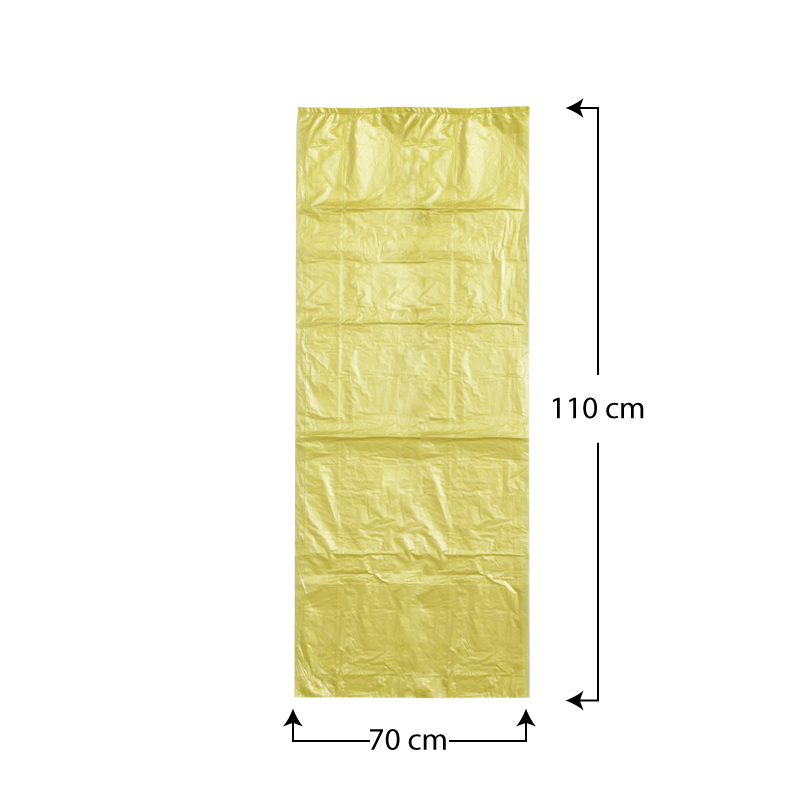 Sacchi rifiuti 70x110 con lacci 10pz gialli racc. diff. plastica