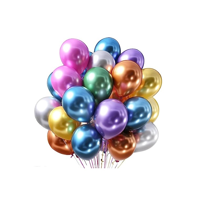 Set 50 Palloncini Multicolor metallizzati da 35 cm