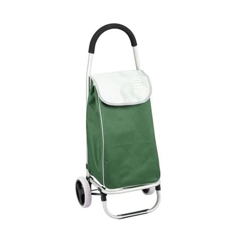 Carrello per la spesa pieghevole verde