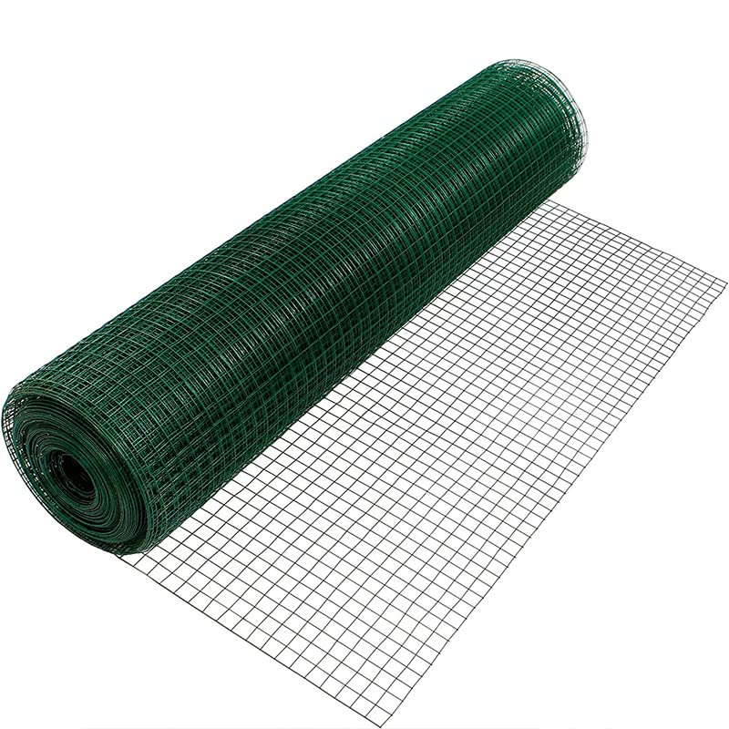 Rete plastificata recinzioni verde 10 metri con maglia 12,7×12,7 mm