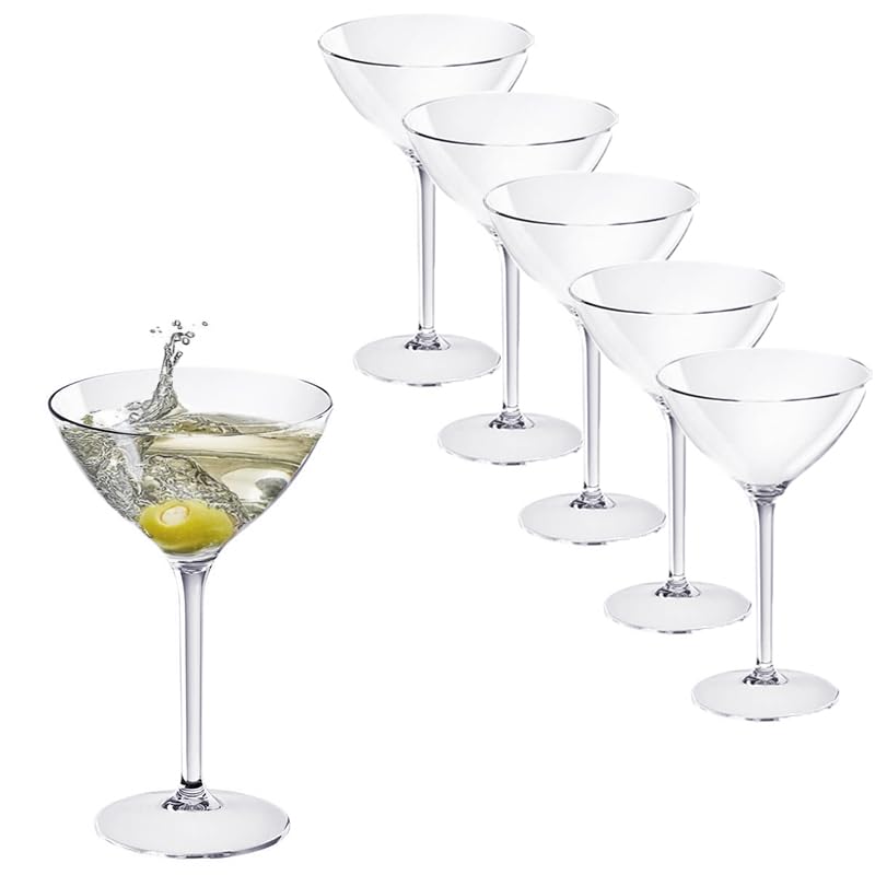 Set 6 Coppe martini in plastica 300 cc