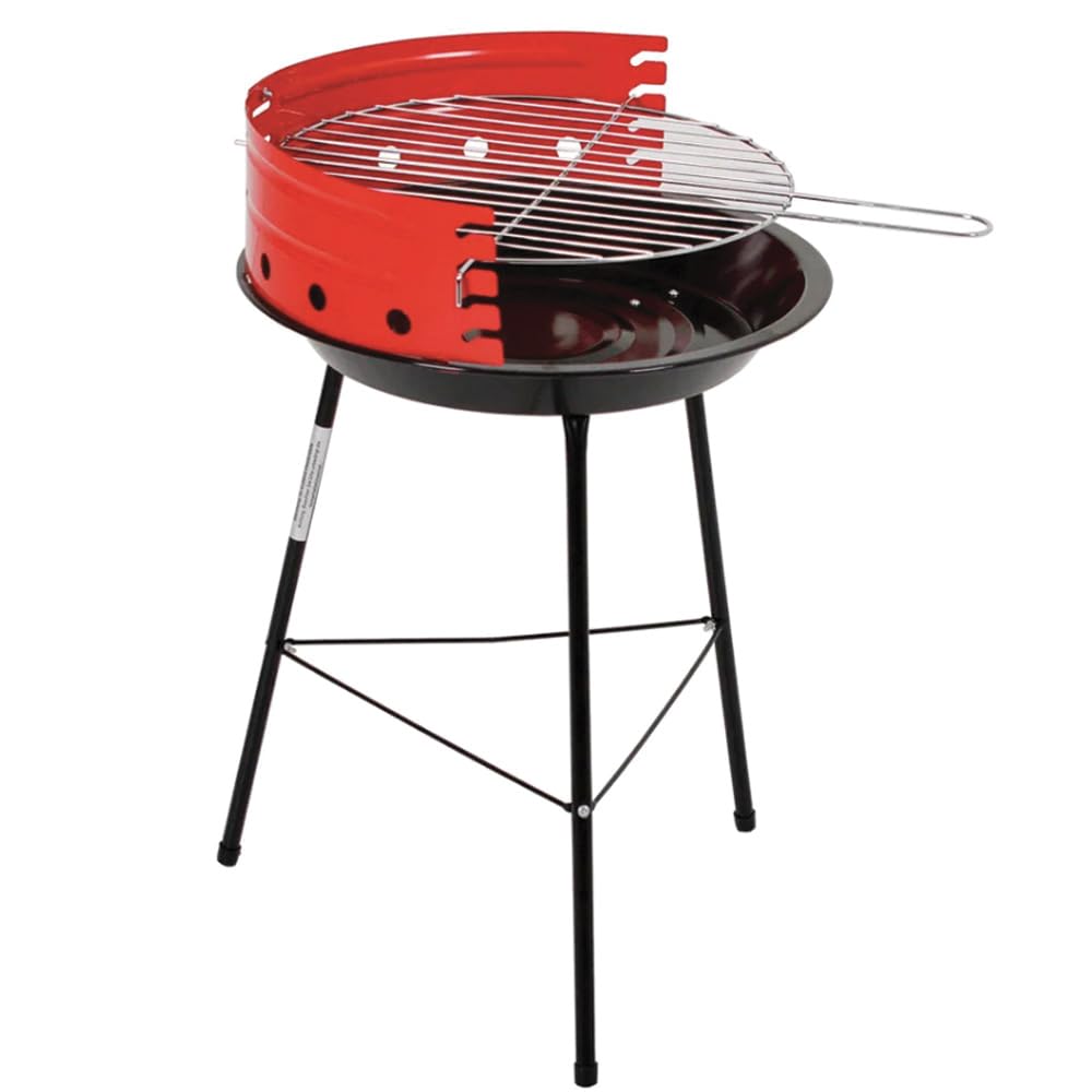 Barbecue a carbonella con paravento da 36x36x53 cm