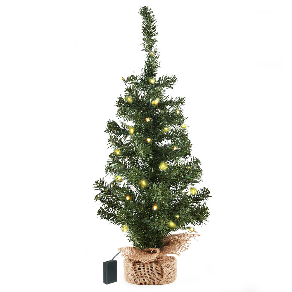 Albero di natale da tavolo con luci alto 60 cm