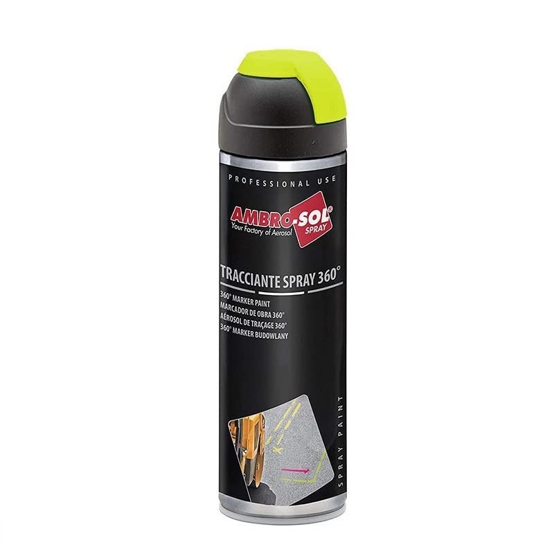 Vernice tracciante 500ml Spray traccialinee Giallo fluorescente