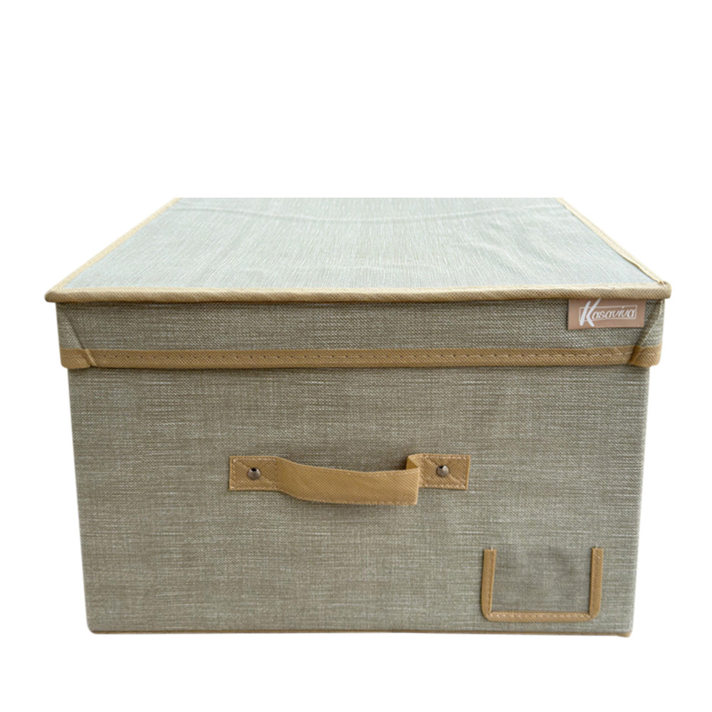 Organizer armadio in tessuto beige 50x40x25 cm